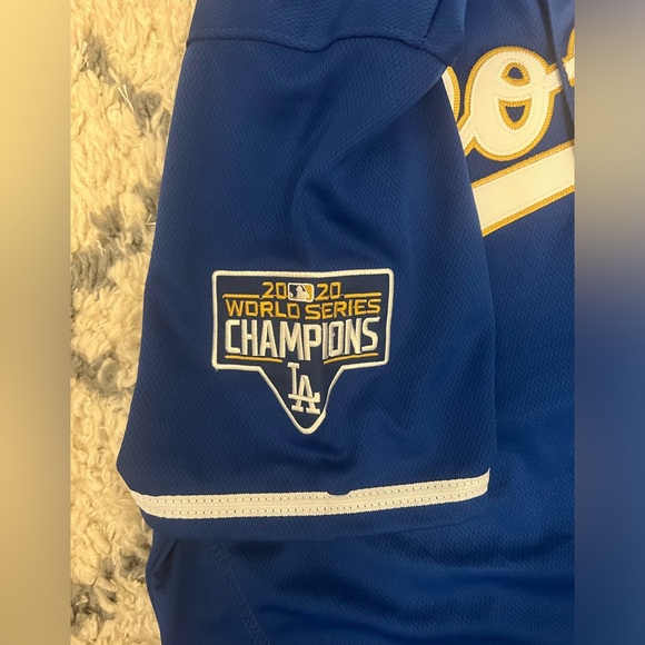 NWT RARE LA Dodgers Mookie Betts World Series Champs 2020 baseball jersey!! ⚾️💙 - Picture 6 of 10